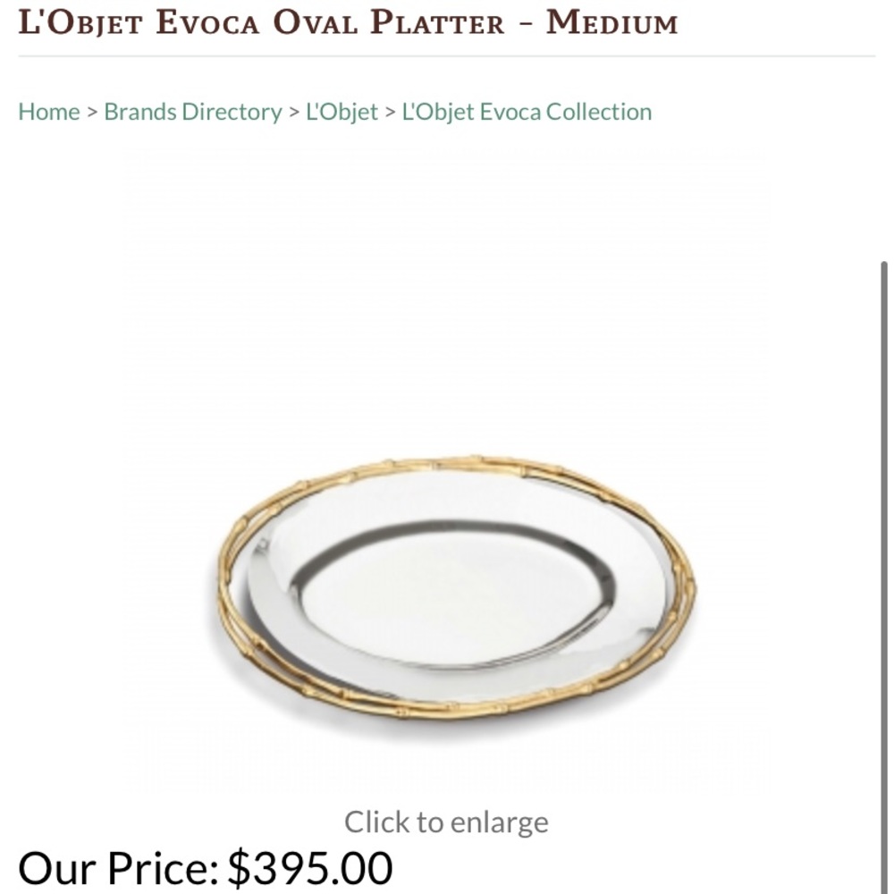 L’Objet Silver and gold serving platter
